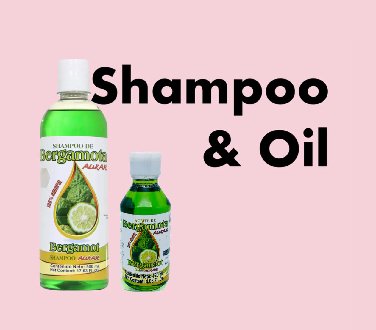 Bergamota SHAMPOO Aukar Organic Hair Loss Shampoo 100% NATURAL 17.63 Oz- Hair Loss