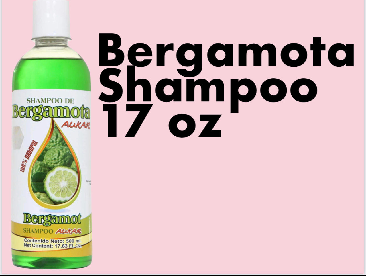 Bergamota SHAMPOO Aukar Organic Hair Loss Shampoo 100% NATURAL 17.63 Oz- Hair Loss