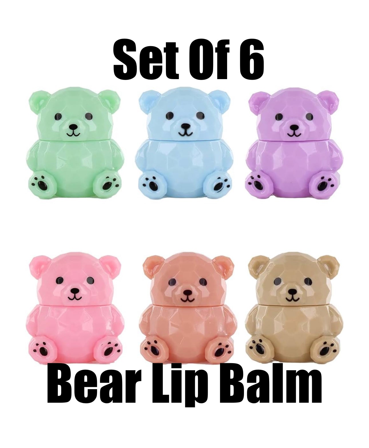 Bear Lip Balms Set of 6