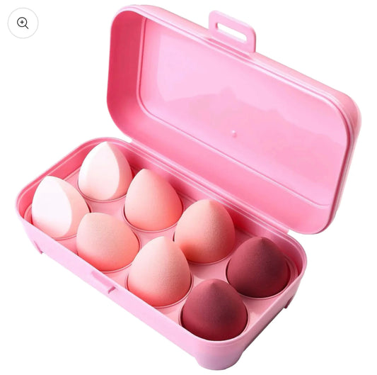 Makeup Sponges set of 8 with case