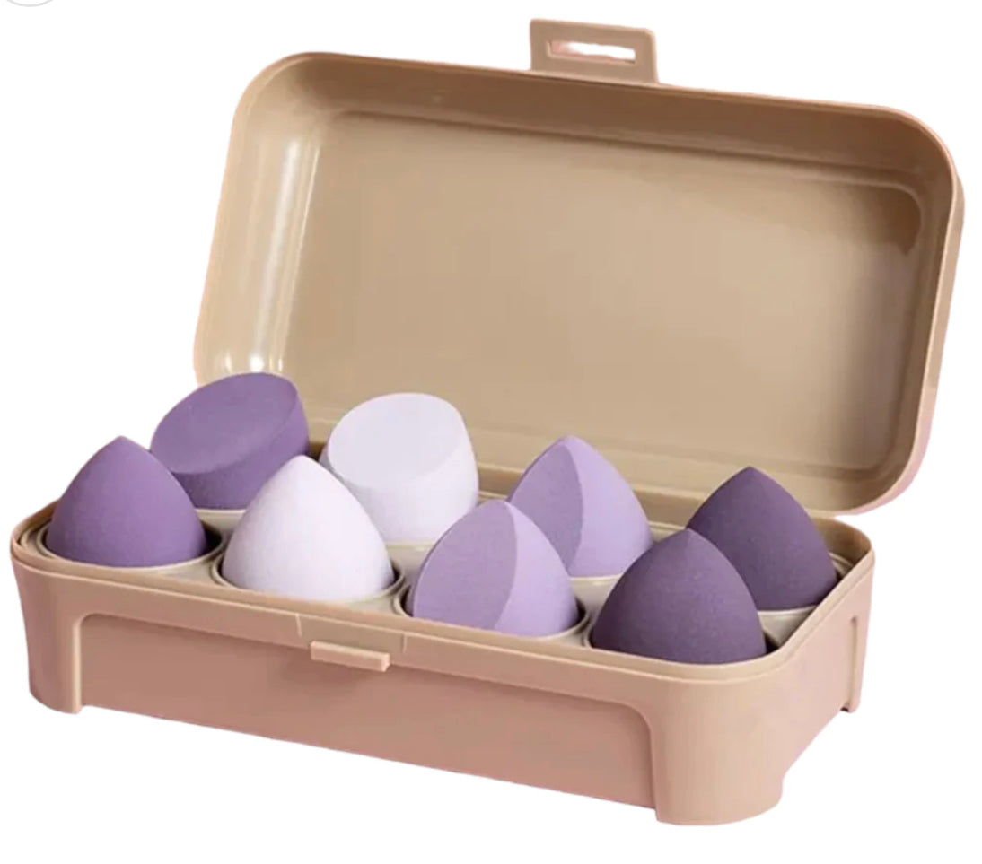 Makeup Sponges set of 8 with case