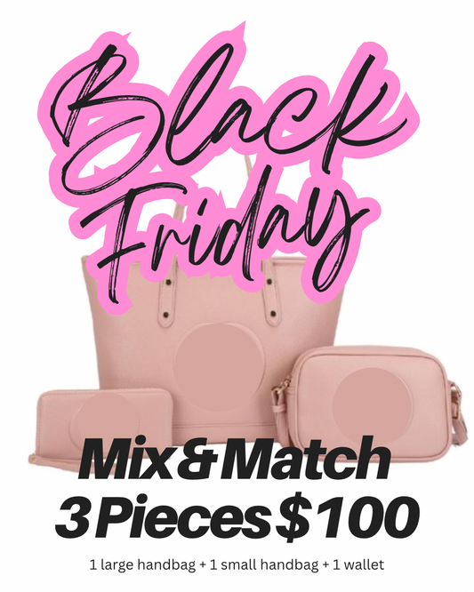 2 Handbags (1 large +1 small) + 1 Wallet Trio