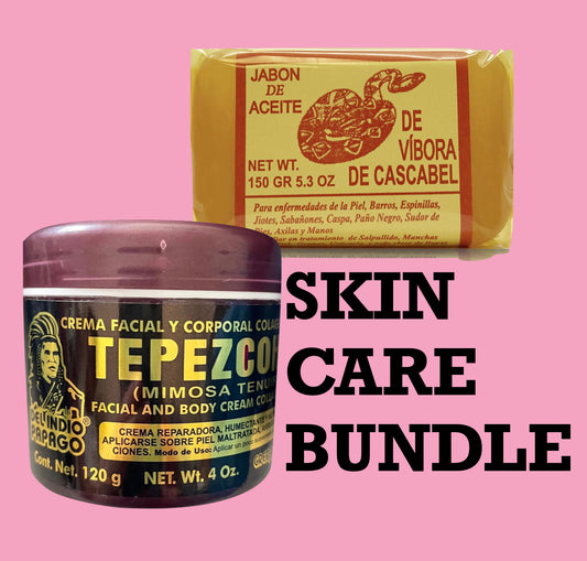 Tepezcohuite Face Cream and Rattlesnake Soap Set